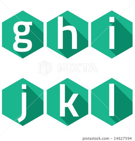 White Alphabets On Green Hexagon Background White Alphabets On Green Hexagon Background 14827594