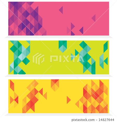 Set Of Three Abstract Banners 14827644