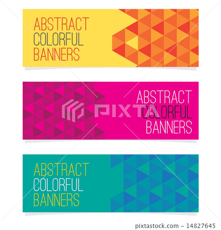Set Of Three Abstract Banners 14827645