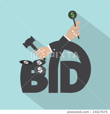 Auction Or Bid Typography Design 14827679