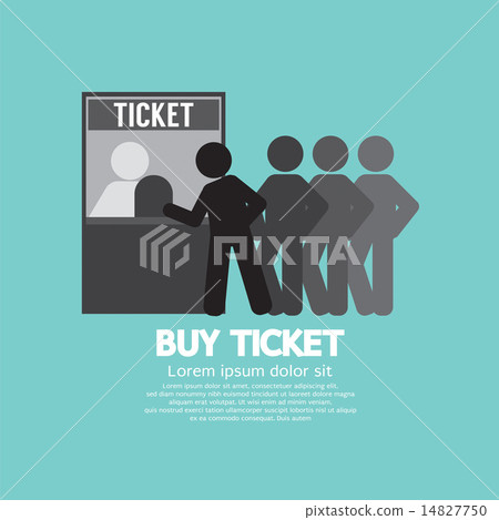 People Buy Ticket At Service Booth 14827750