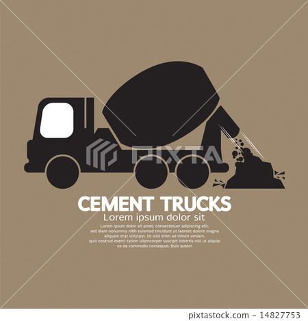 Single Black Cement Mixer Trucks 14827753