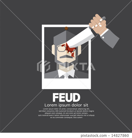 Knife Plunge Down On The Photo Feud Concept 14827860