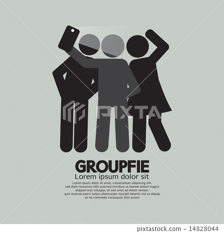 Groupfie Symbol, A Group Selfie By Phone 14828044