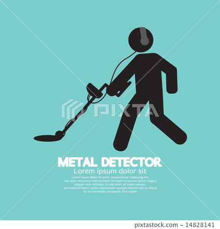 Metal Detector Black Graphic Symbol Metal Detector Black Graphic Symbol 14828141