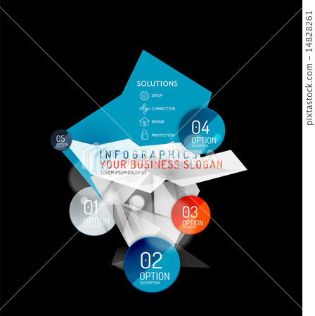 Business abstract triangular infographics layout 14828261
