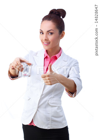 Medicines in hand of doctor, thumbs up Medicines in hand of doctor, thumbs up 14828647