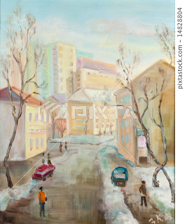 Cityscape.Winter morning Cityscape.Winter morning 14828804