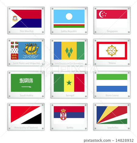 The Countries Flags on Metal Texture Plates The Countries Flags on Metal Texture Plates 14828932