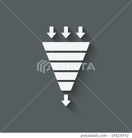 marketing funnel symbol 14829542