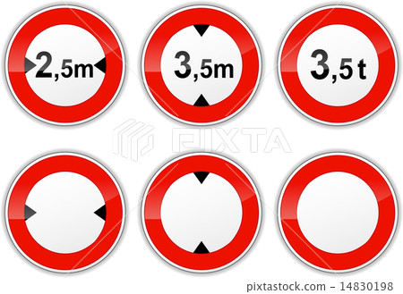 set round signs set round signs 14830198