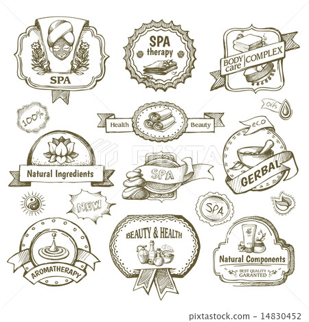 Spa Salon Label Set Spa Salon Label Set 14830452