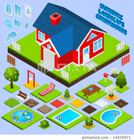Landscape Design Isometric Landscape Design Isometric 14830971