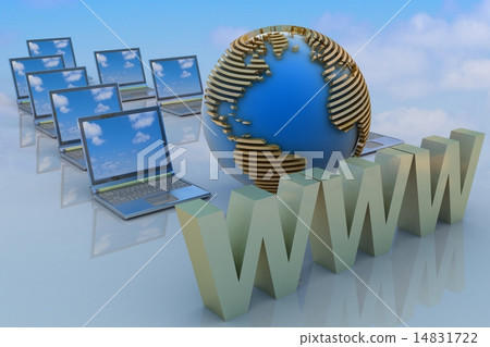 Internet concept. 3d rendered illustration 14831722