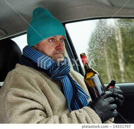 Driver and wine bottle 14831797