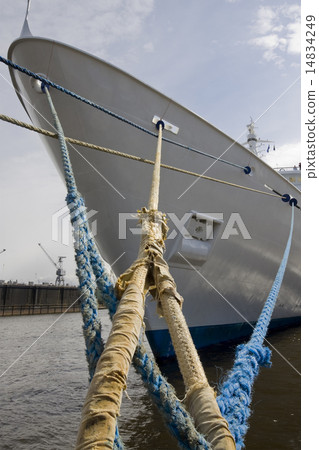 Moored ocean ship 14834249