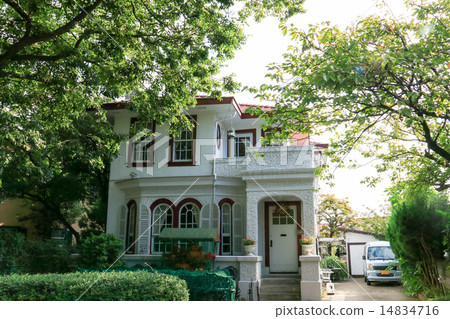 橫濱山手西式建築的秋季天氣 14834716