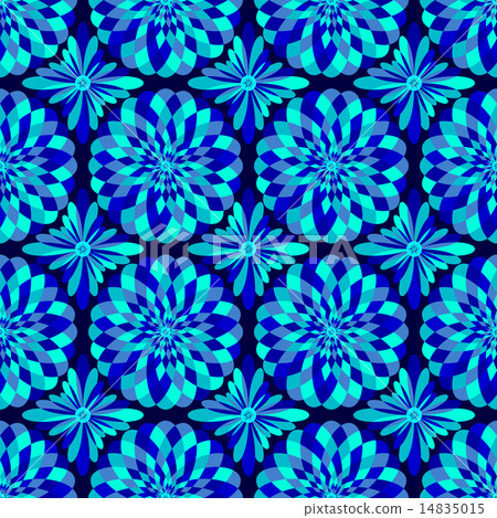 Vector abstract seamless blue pattern - Stock Illustration [14835015 ...