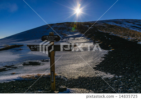 Sunrise rising from the twin mountains 14835725