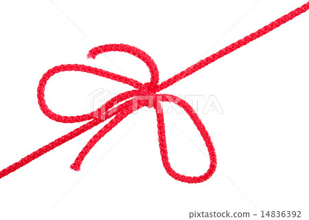 Knot and tie a red rope 14836392
