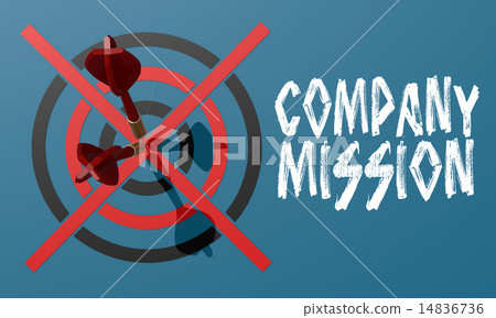 Dart board blue company mission 14836736