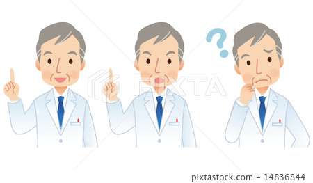 Male doctor medical expression set 14836844