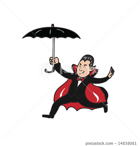 Vampire holding umbrella Vampire holding umbrella 14838081