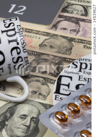 Desk in home office - December 14839627