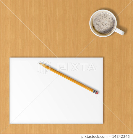 Sheet of office paper, yellow pencil Sheet of office paper, yellow pencil 14842245