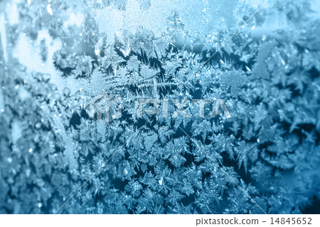 Shiny winter window ice decoration Shiny winter window ice decoration 14845652
