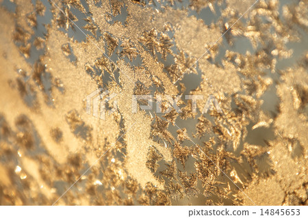 Shiny winter window ice decoration Shiny winter window ice decoration 14845653