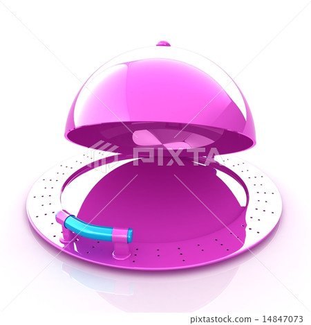 restaurant cloche with open lid 14847073