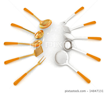cutlery on white background 14847131