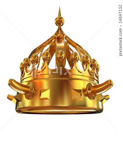 Gold crown isolated on white background Gold crown isolated on white background 14847132