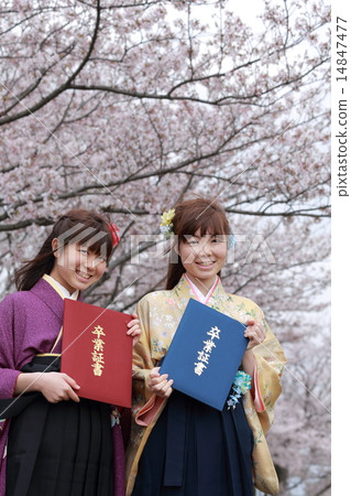 10.20 Japanese woman hakama post diploma in twenties 14847477