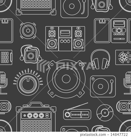 Audio equipment icons collection 14847722