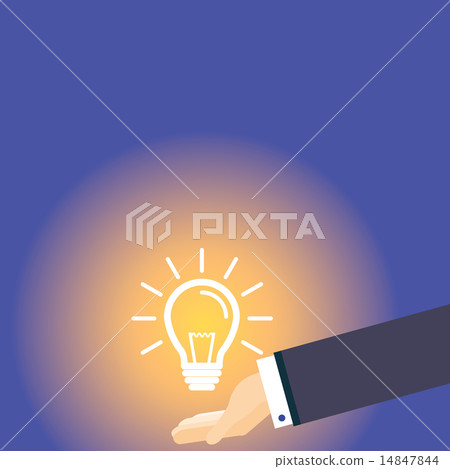 Hand and lightbulb 14847844