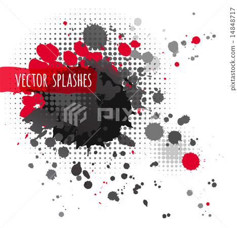 Inky halftone splashes.  14848717