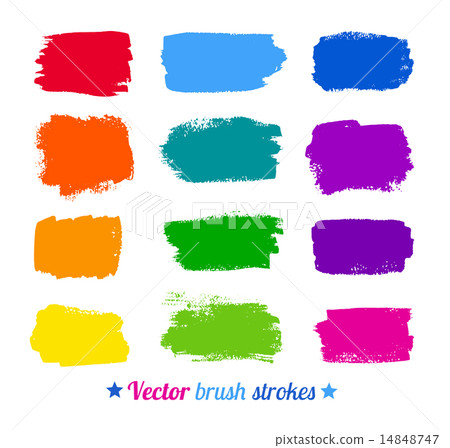 Colorful brush strokes. 14848747