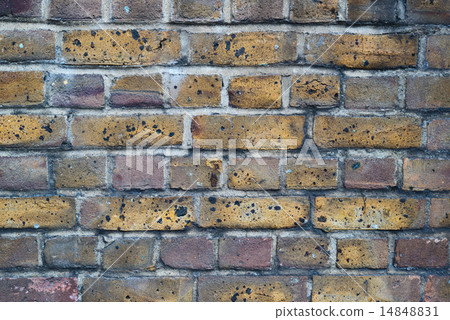 Covered with soot brick wall Covered with soot brick wall 14848831