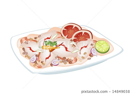Thai Spicy Shrimp Salad on A Plate 14849038