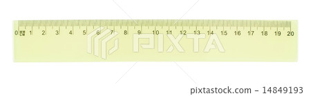 Yellow plastic centimeter ruler Yellow plastic centimeter ruler 14849193