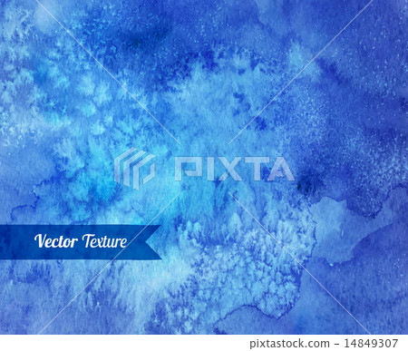 Blue watercolor vector texture. 14849307
