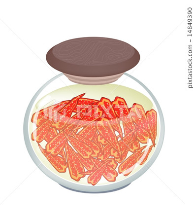 Pickled Orange Sweet Peppers with Malt Vinegar 14849390