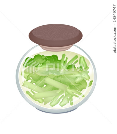 A Jar of Delicious Pickled Pok Choi 14849747
