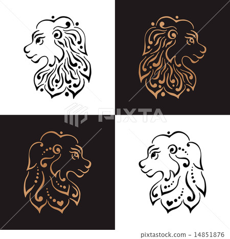Lion head tattoo or logo. 14851876