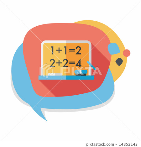 blackboard flat icon with long shadow,eps10 14852142