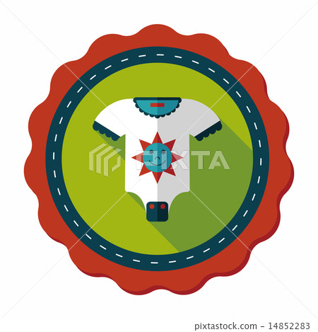 baby onesie flat icon with long shadow,eps10 14852283