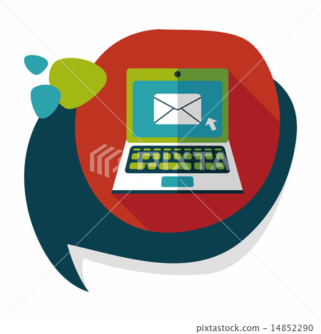 laptop flat icon with long shadow,eps10 laptop flat icon with long shadow,eps10 14852290