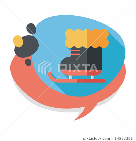 Christmas sleigh flat icon with long shadow,eps10 Christmas sleigh flat icon with long shadow,eps10 14852391